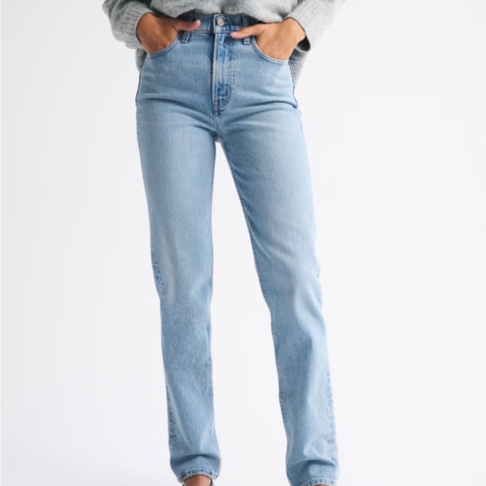 Abercrombie & Fitch Light Blue Straight Leg Jeans